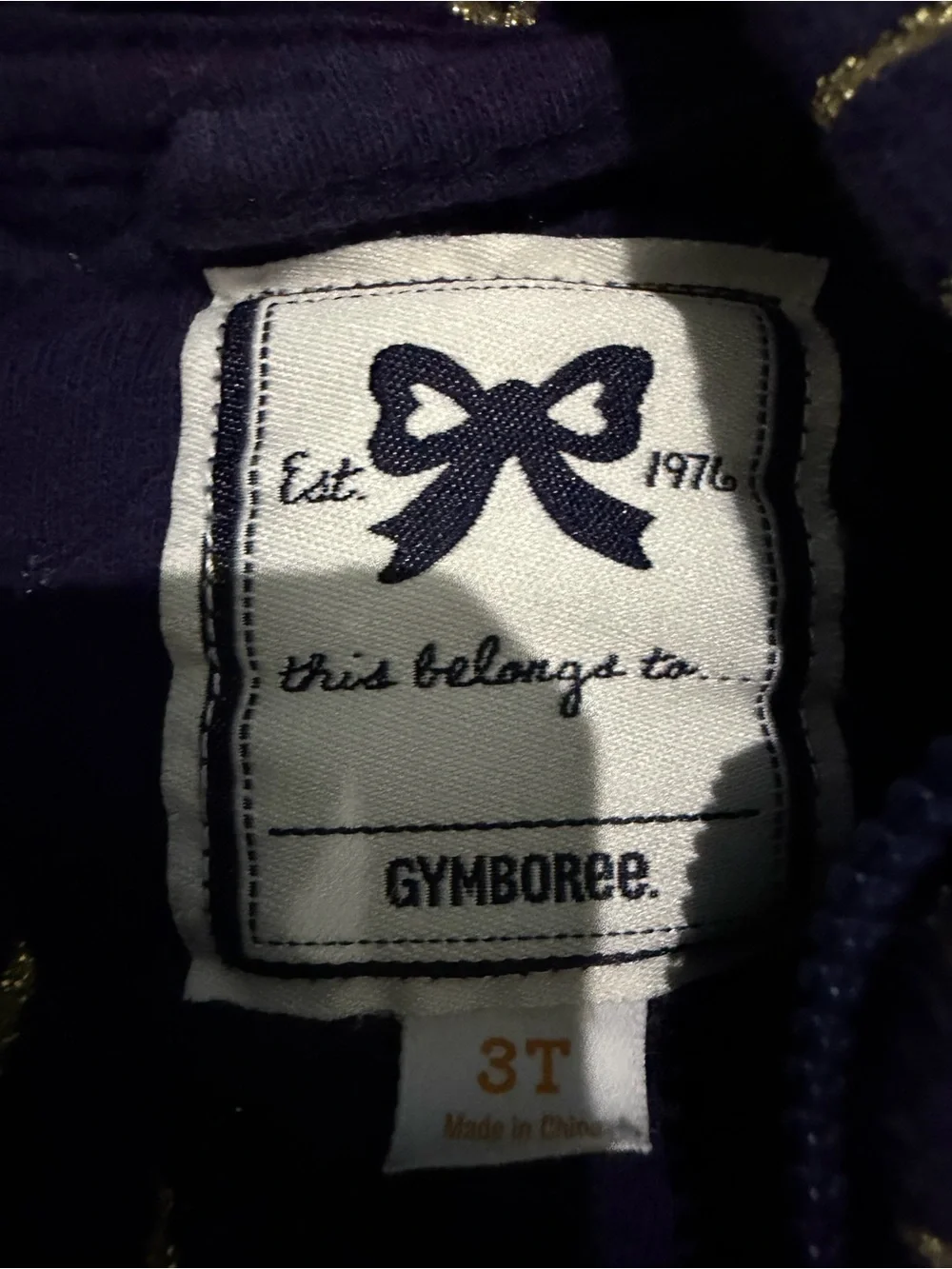 Gymboree Kids Navy Striped Hooded Zip Jacket size 3T